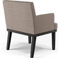 Kit 02 Poltronas Base Preto Beatriz W01 Bouclê Bege - 3