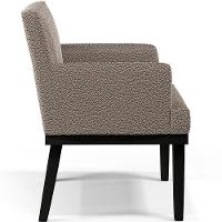 Kit 02 Poltronas Base Preto Beatriz W01 Bouclê Bege - 5