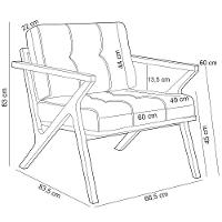 Kit 02 Poltronas Com Cintas De Corano Laís B04 Facto Branco - 6