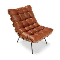 Kit 01 Poltrona E 01 Puff Costela Corano Nozes - 7