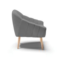 Kit 02 Poltronas Giovana Linho Grafite A26 Natural - 5