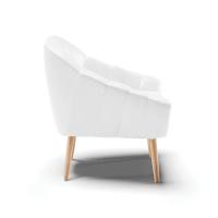 Kit 02 Poltronas Giovana Corano Branco Natural - 5