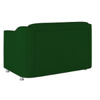 Kit Poltrona Tilla Recepção + Namoradeira Sala, Quarto Suede verde - 3
