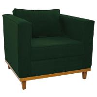 Kit Sofá 2 Lugares Poltrona Europa Suede Verde - 2