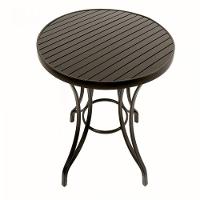 Mesa Em Alumínio Com O Tampo Ripado De 1,40 Metros Preto - 1