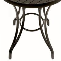 Mesa Em Alumínio Com O Tampo Ripado De 1,40 Metros Preto - 2