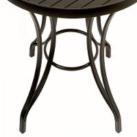 Mesa Em Alumínio Com O Tampo Ripado De 1,40m Capuccino - 2