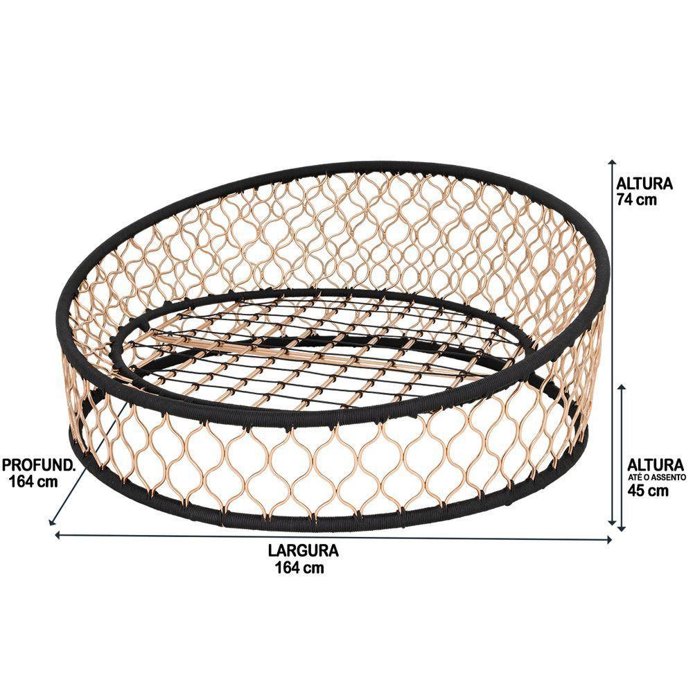 Combo Chaise 2 Poltronas Mesa Corda Náutica - 2