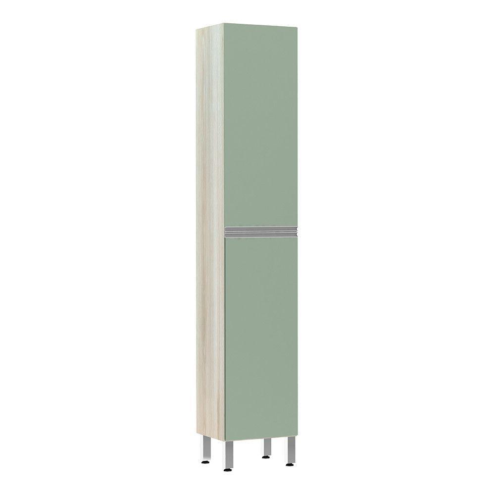 Paneleiro 40 Cm Raso 2 Portas Lis Legno Crema Com Verde Jade - 1