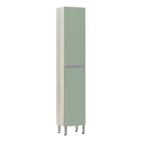Paneleiro 40 Cm Raso 2 Portas Lis Legno Crema Com Verde Jade - 1