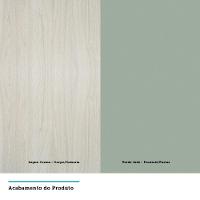 Paneleiro 40 Cm Raso 2 Portas Lis Legno Crema Com Verde Jade - 2