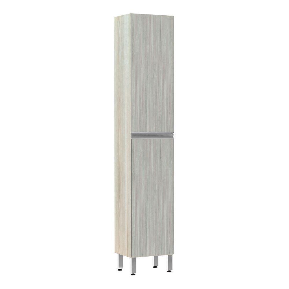 Paneleiro 40 Cm Raso 2 Portas Lis Legno Crema Com Concreto - 1