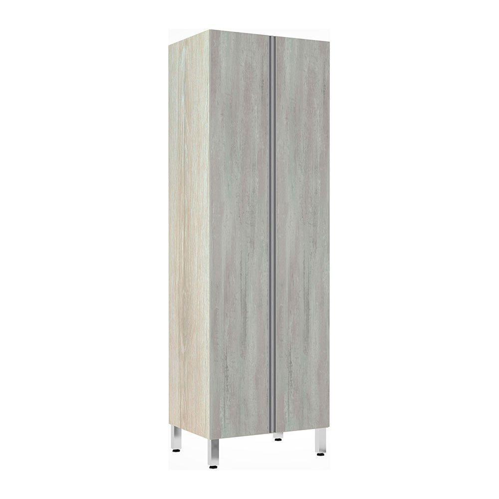 Paneleiro 70Cm Duplo 2 Portas Lis Legno Crema Com Concreto - 1