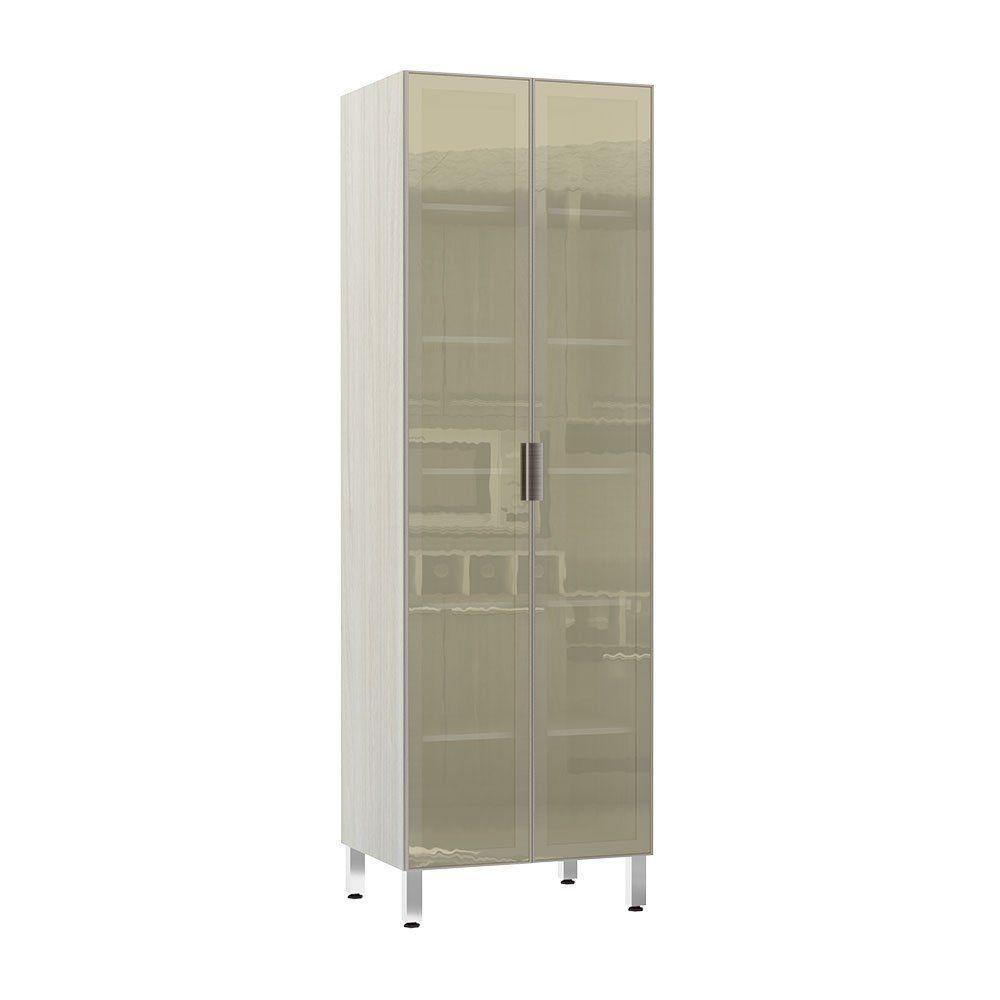 Paneleiro 70Cm Duplo 2 Portas Bronze Lis Legno Crema - 1