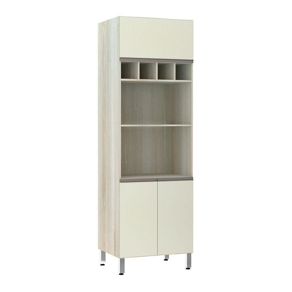 Paneleiro 70 Cm Duplo Nicho Luci Legno Crema Com Kashmir - 1