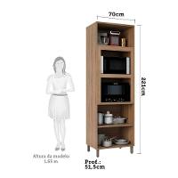 Paneleiro 70 Cm Duplo Nicho De Abrir Basculante 1 Prateleira - 5