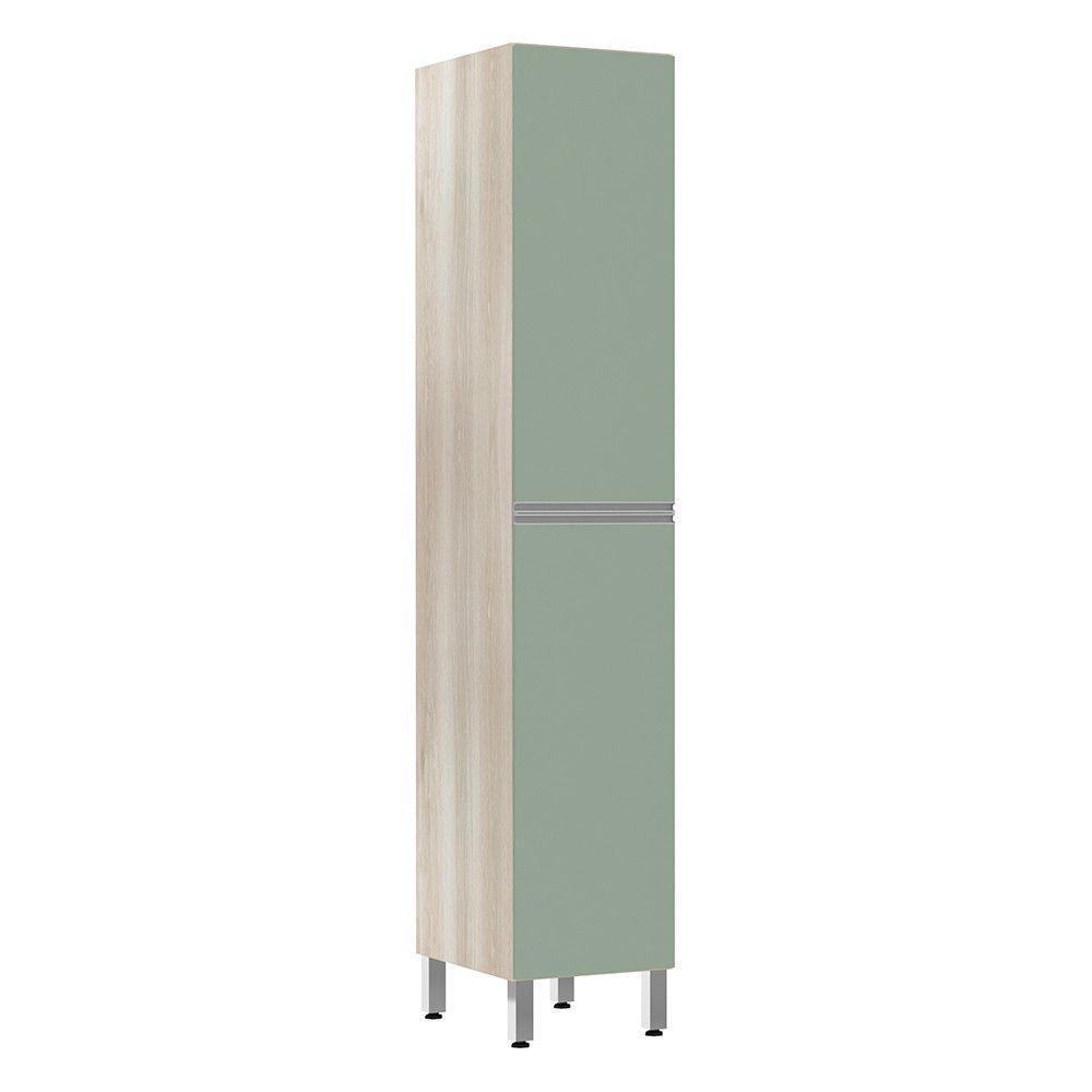 Paneleiro 40Cm 2 Portas Lis Legno Crema Com Verde Jade - 1