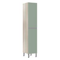 Paneleiro 40Cm 2 Portas Lis Legno Crema Com Verde Jade - 1