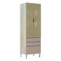 Paneleiro 70Cm Vidro Bronze Luci Legno Crema Com Connect - 1