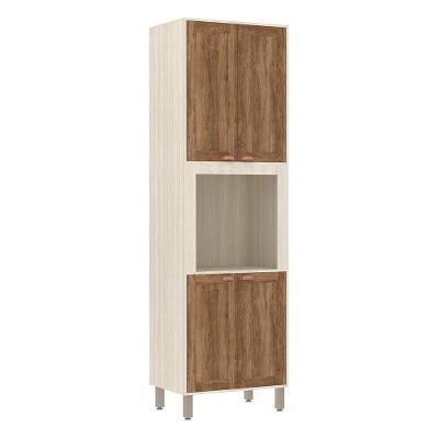Paneleiro De Cozinha 70 Cm C/Nicho Microondas 4 Prateleiras