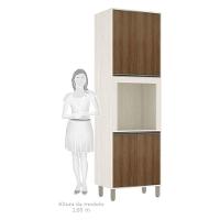 Paneleiro 70 Cm Nicho Microondas 4 Portas Linea Luciane Pátina Ff-avelã Ff