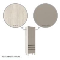 Paneleiro De Cozinha 70 Cm 2 Portas 3 Gavetas Linea Luciane Pátina Ff-mocca Laca - 3