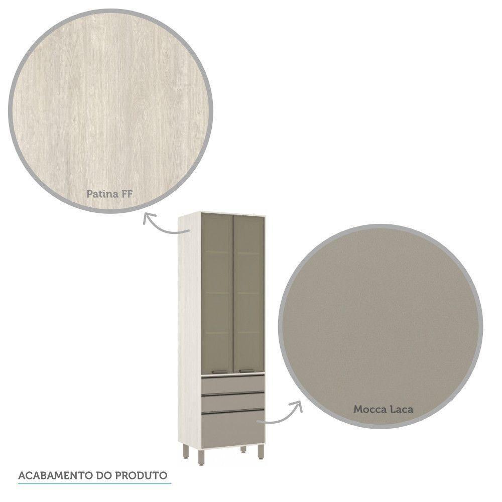 Paneleiro De Cozinha 70 Cm Bronze 3 Gavetas Linea Pátina Ff - 2