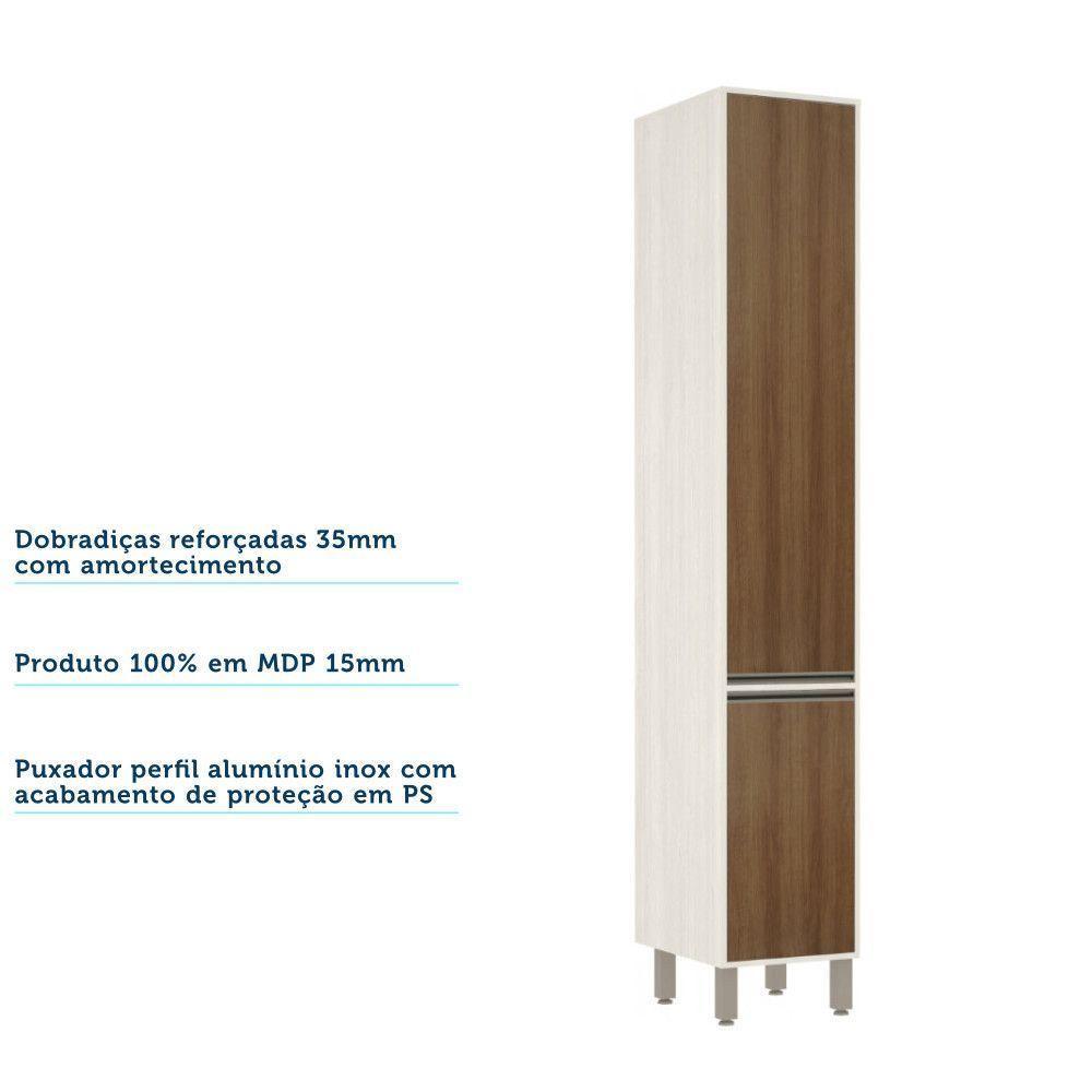 Paneleiro De Cozinha 40 Cm 2 Portas Linea Luciane Pátina Ff-avelã Ff - 2