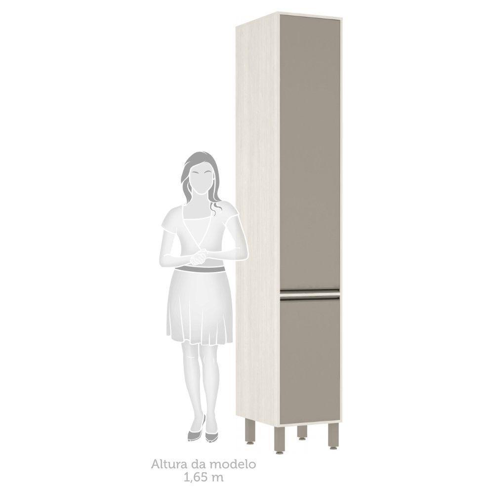 Paneleiro De Cozinha 40 Cm 2 Portas Linea Luciane Pátina Ff-mocca Laca - 5