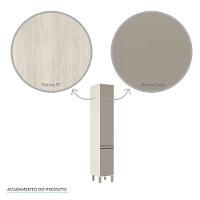 Paneleiro De Cozinha 40 Cm 2 Portas Linea Luciane Pátina Ff-mocca Laca - 2