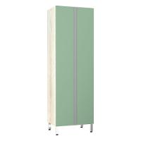 Paneleiro 70Cm Duplo 2 Portas Lis Legno Crema Com Verde Jade - 1