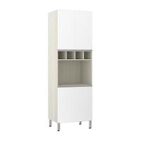 Paneleiro 70Cm Nicho Microondas E 1 Nicho Lis Legno Crema C/ - 1