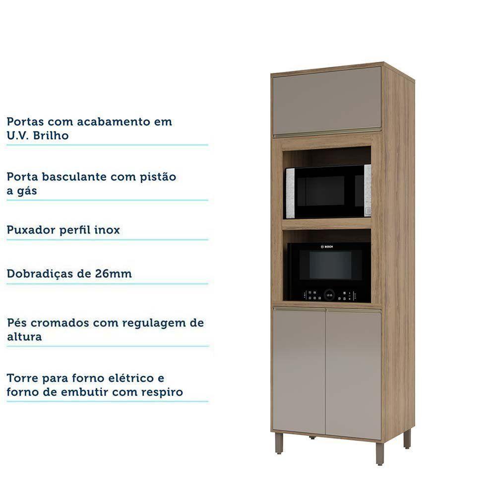 Paneleiro 70cm Duplo Nicho 2 Portas 1pt Basculante 1 Prat - 2