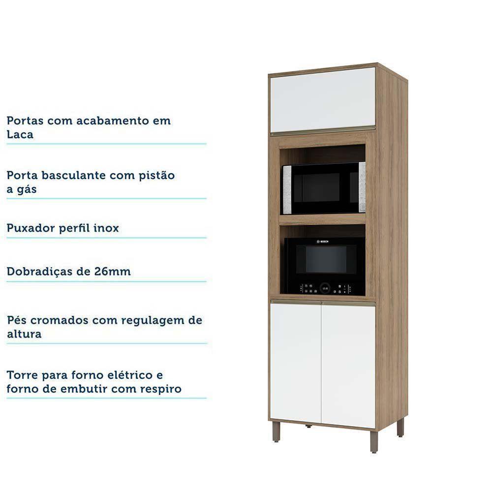 Paneleiro 70cm Duplo Nicho 2 Portas 1pt Basculante 1 Prat - 2