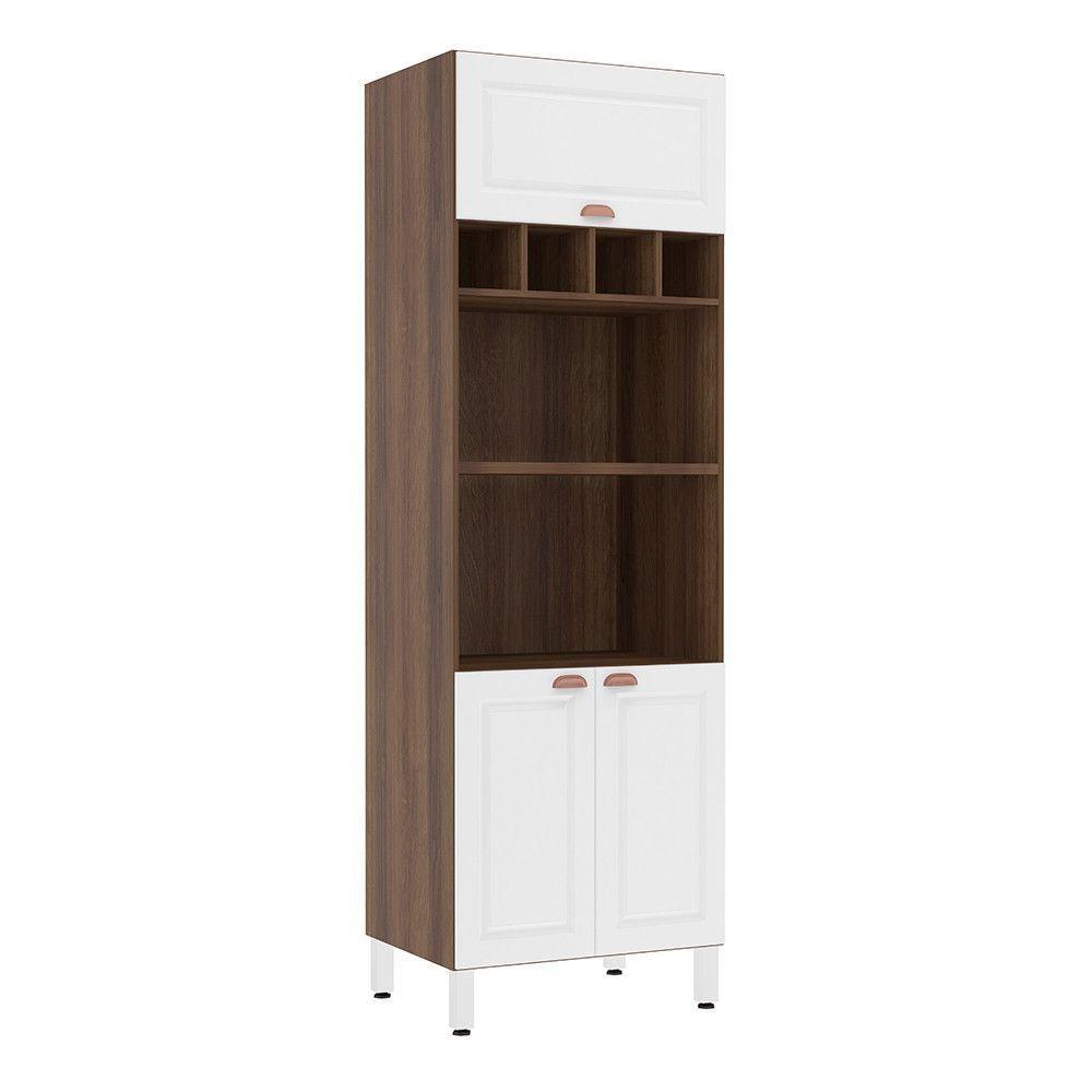 Paneleiro 70cm Duplo C/2 Nichos Para Forno Microondas - 1