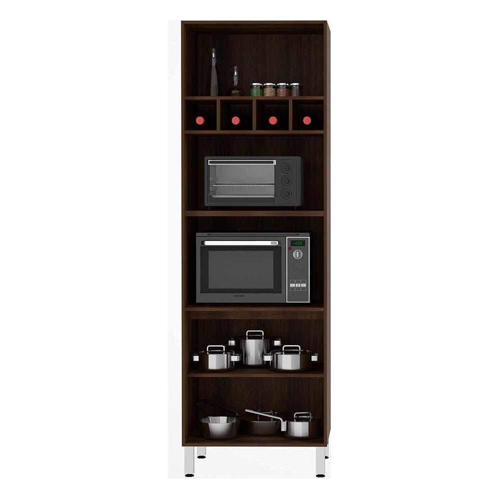 Paneleiro 70cm Duplo C/2 Nichos Para Forno Microondas - 4