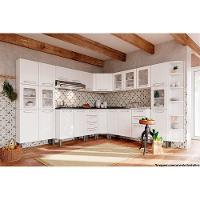 Paneleiro de Cozinha Evidence 7032 3 Portas (1 Vidro) 40cm Branco - Bertolini
