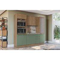 Paneleiro de Cozinha Botanic M627 c/ 3 Portas 70cm Nogueira/Verde Oliva - Kappesberg - 3