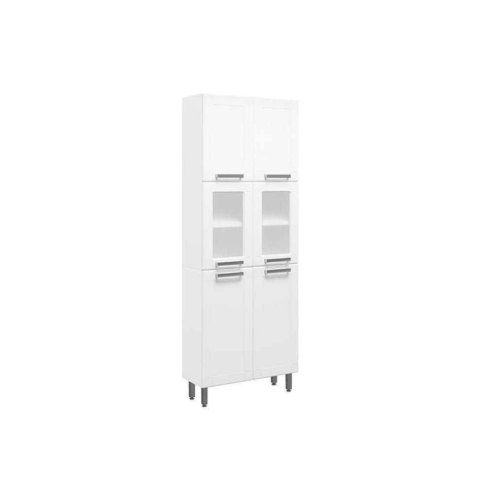 Paneleiro De Cozinha Modulado Múltipla 6037 6 Portas (2 Vidro) Branco - Bertolini - 1
