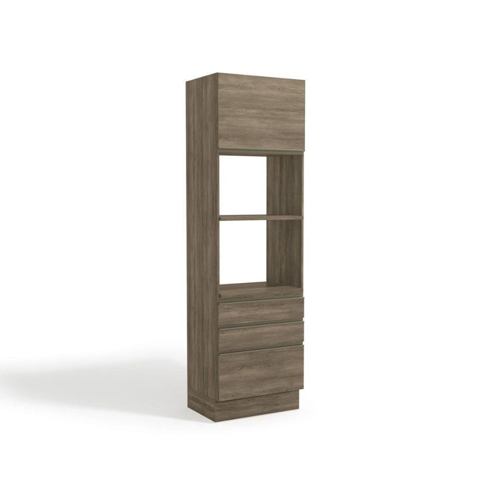 Paneleiro De Cozinha Maxxi G750 1 Porta E 3 Gavetas 70cm Nogal - Kappesberg - 1