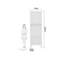 Paneleiro Perola 70 Cm C/ Nicho Microondas Branco C/ Cinza P - 3