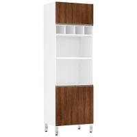 Paneleiro Perola 70 Cm Duplo Nicho Branco C/ Dourado - 1