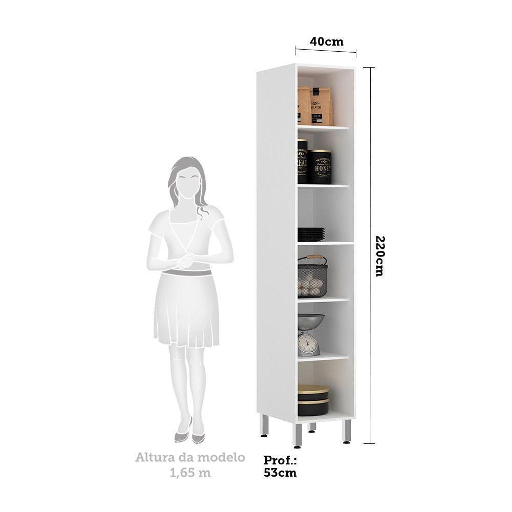 Paneleiro Simples 40cm 2 Portas Branco Polar - 3
