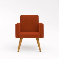 Kit 2 Cadeiras Recepção Poltrona Escritório terracota