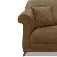 Kit 2 Poltronas Decorativas C/2 Almofadas Suede Caramelo