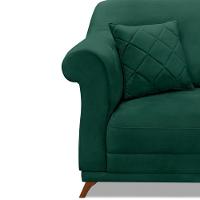 Kit 2 Poltronas C/2 Almofadas Veludo Verde Floresta