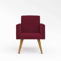 Kit 2 Cadeiras Recepção Poltrona Escritório marsala