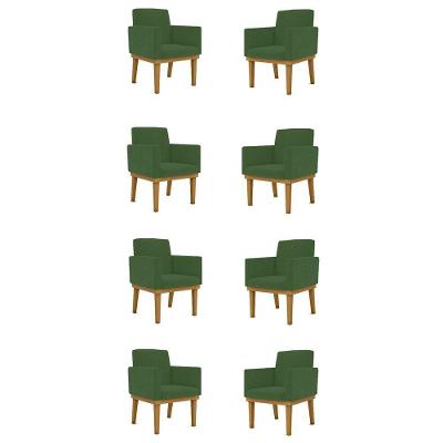Kit 8 Poltronas Reforçadas Esteticista verde