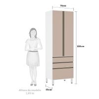 Paneleiro Torre 70Cm E Pérola Branco Com Connect - 2