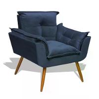 Kit 02 Poltrona Decorativa Opala - Azul Marinho Azul Marinho - 5